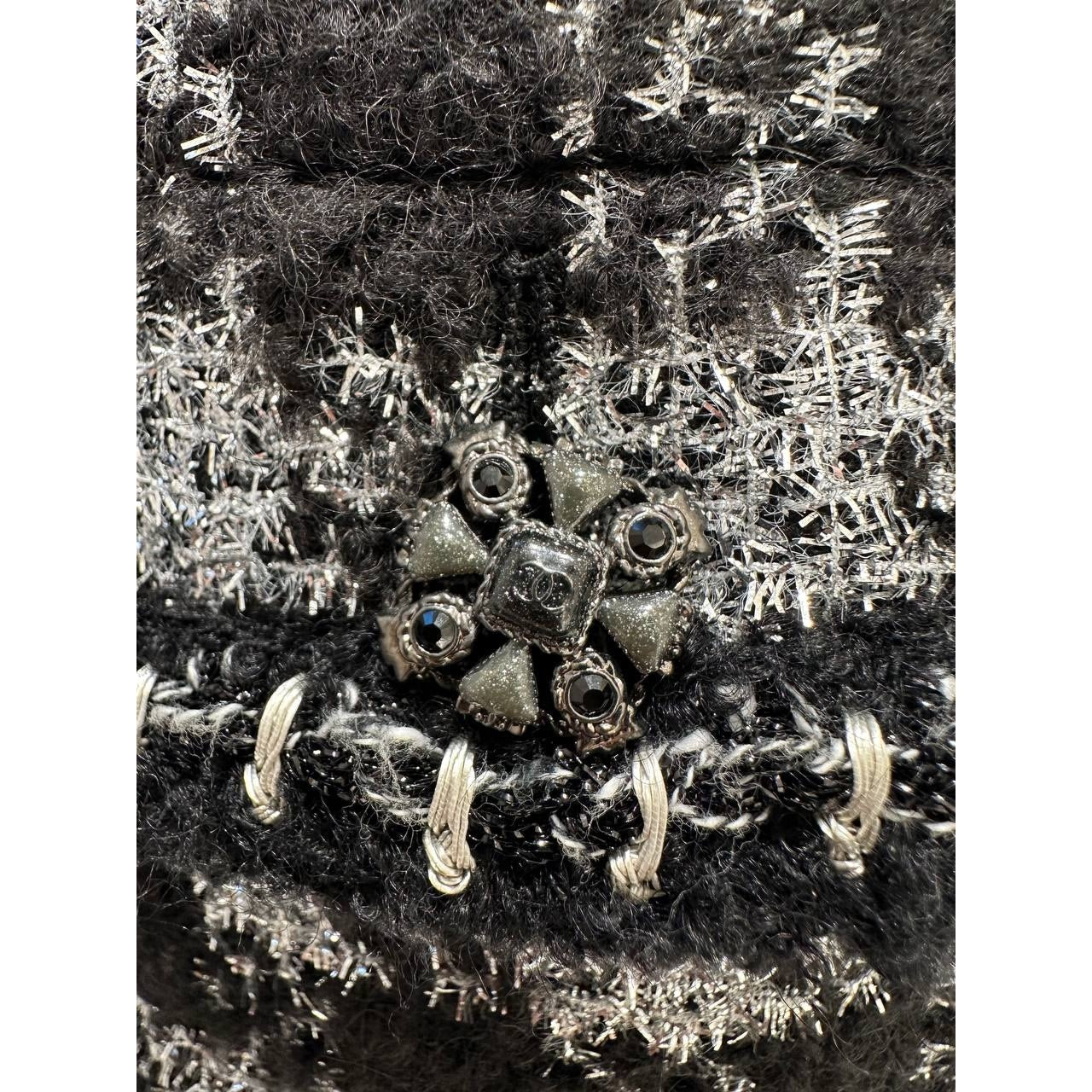 Chanel 2011 Runway Black & Silver Tweed Suit - Size 36 Pre-owned