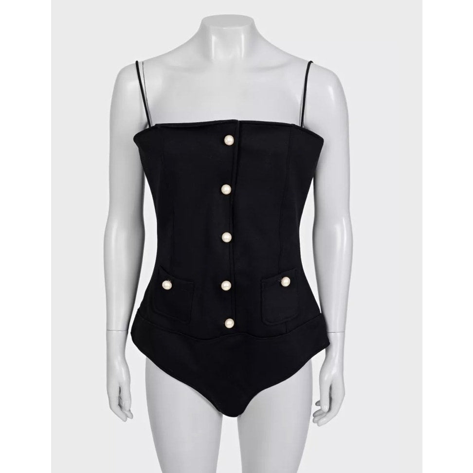 Chanel Black Body with Signature Buttons – Size FR40 / L pre-owned