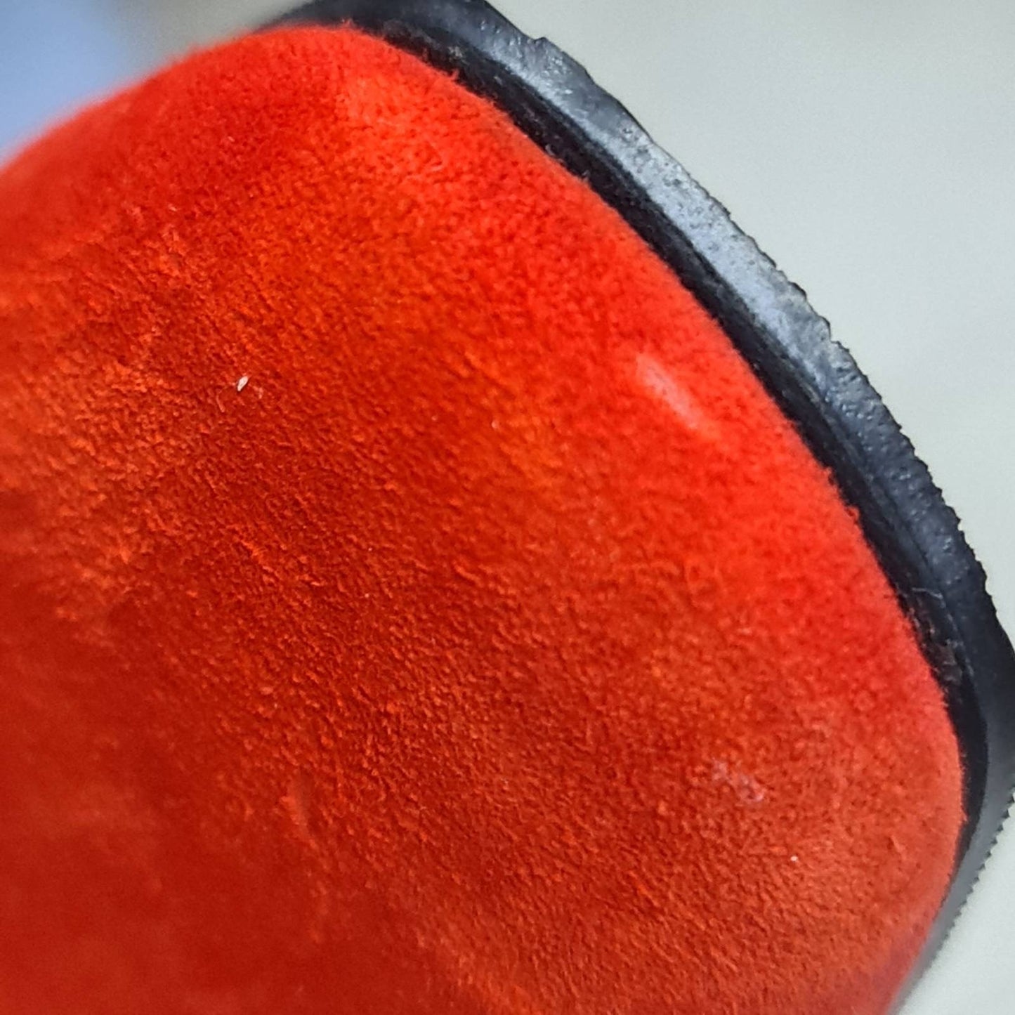 Celine Bright Red Suede Heels Pumps Sz.38 Pre-Owned