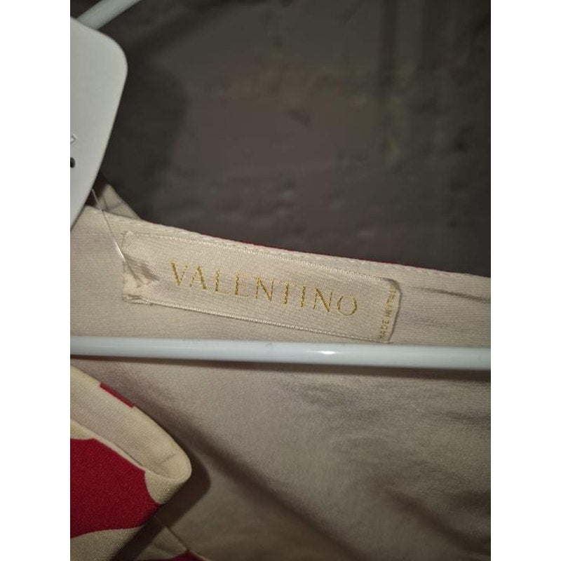 Valentino 100% Silk Fitted Dress Bow Detail UK 6/XS Pre-owned