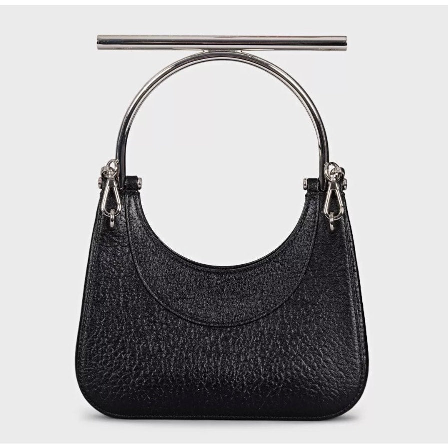 NWOB Alexander McQueen T-Bar Black Leather Mini Bag Pre-owned