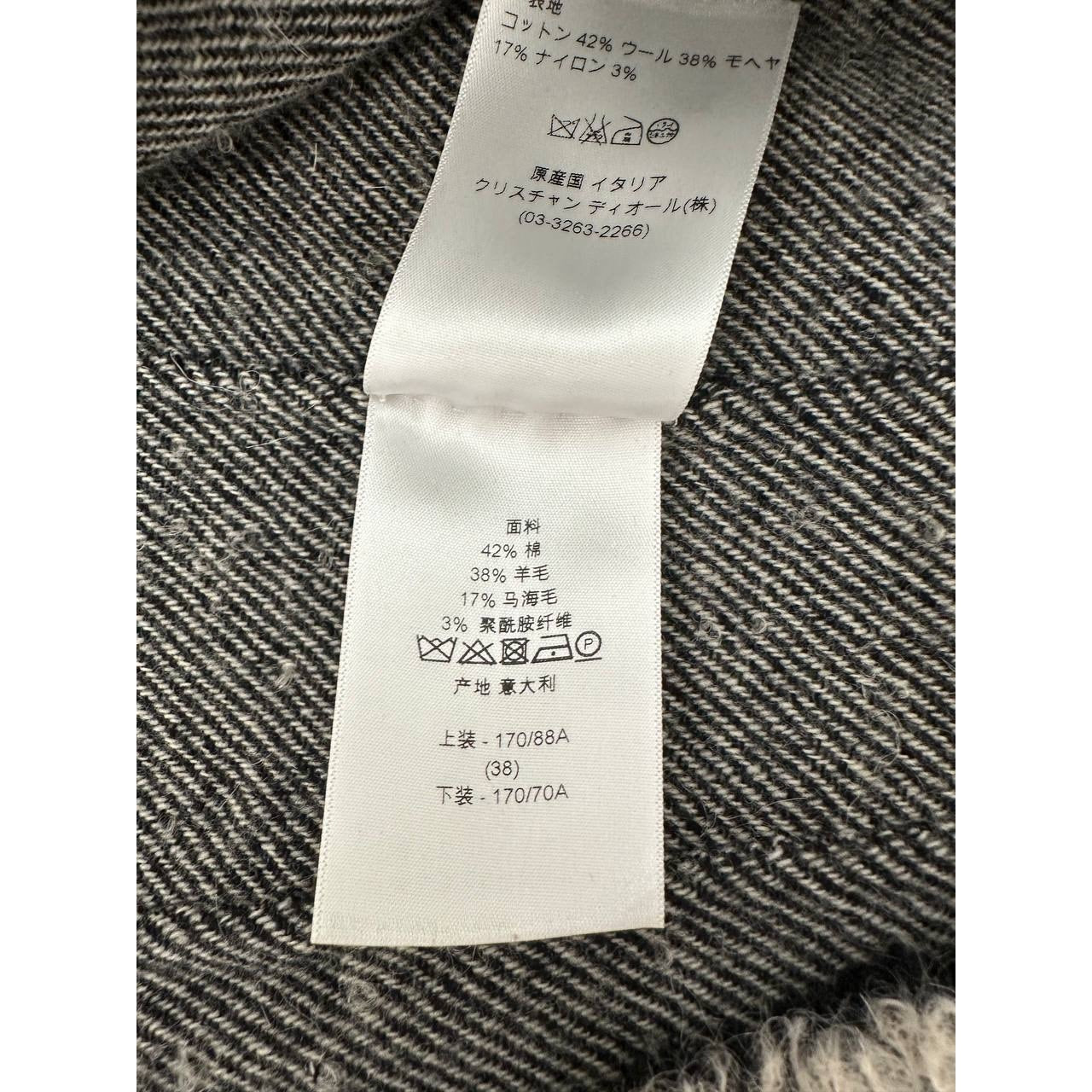 Christian Dior Black & White Tweed Jacket Sz.38 Pre-owned