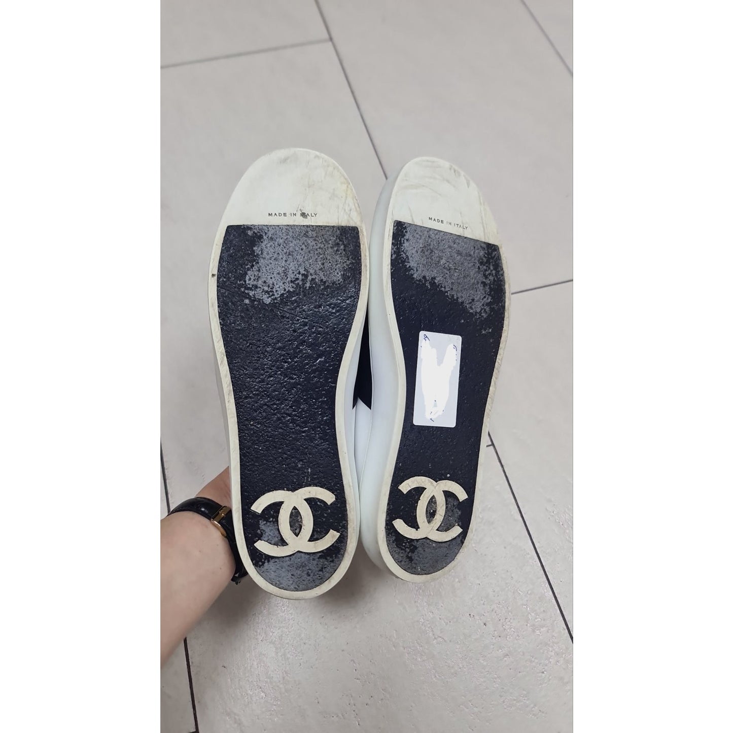 Chanel Slip-on leather flats Sz.40,5