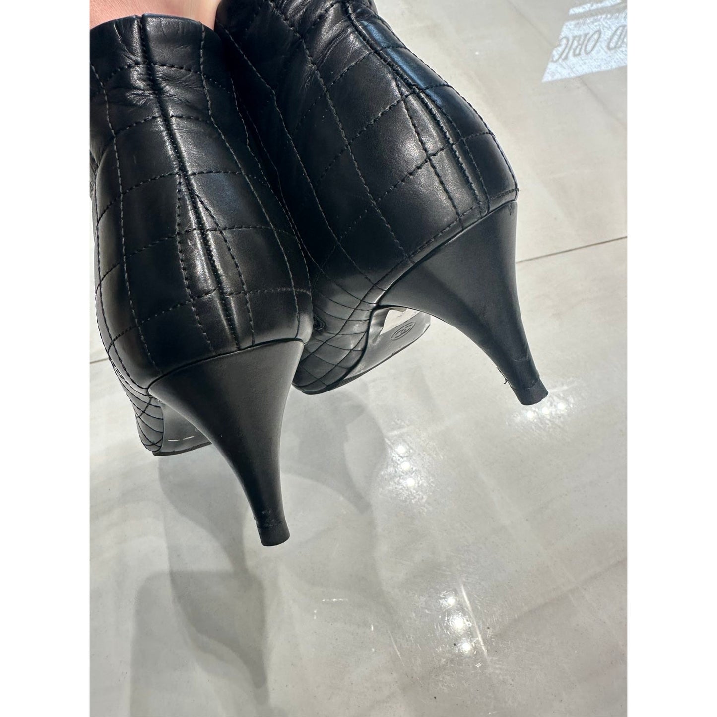 Chanel 2015 Camellia Accents Booties – Size 41 Pre-owned