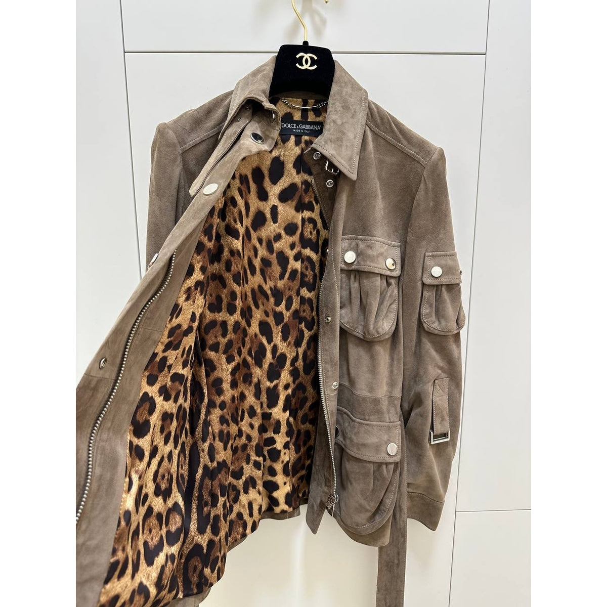 Dolce & Gabbana  Goatskin Leather Safari Jacket - IT 40 Pre-owned