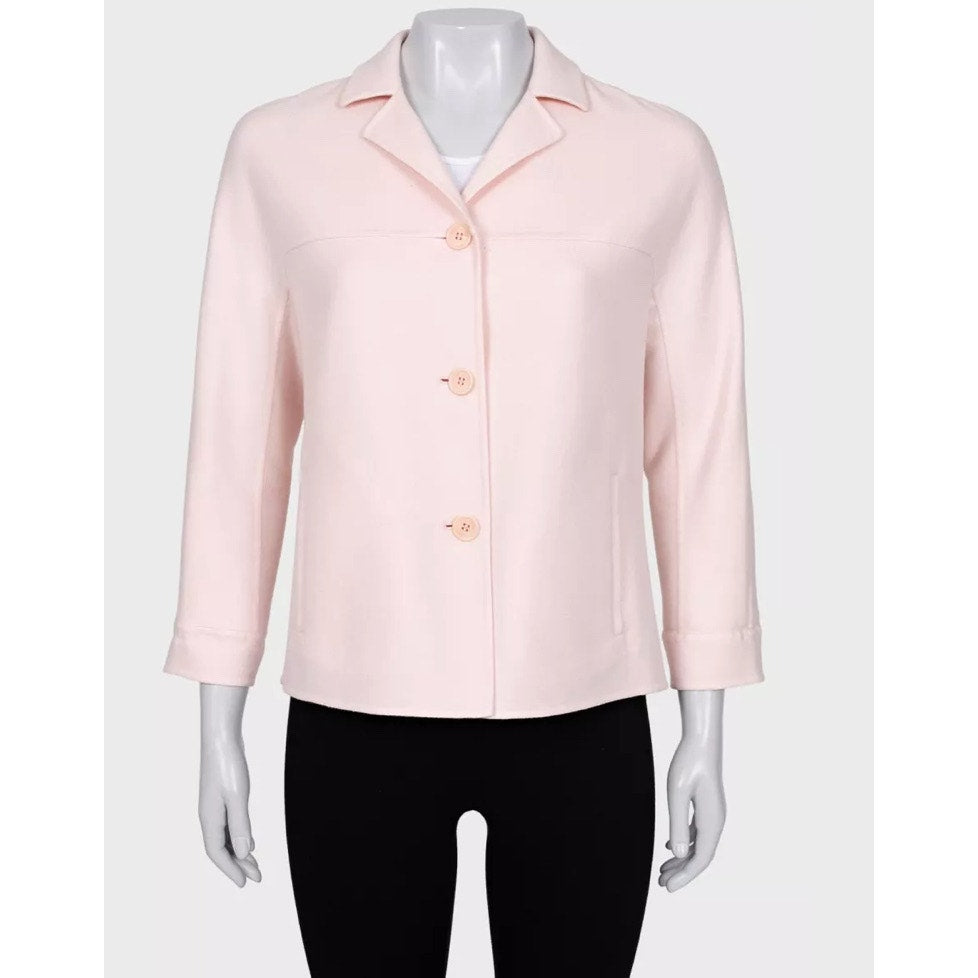 Loro Piana Pink Cashmere Zip/Button Jacket - Size S