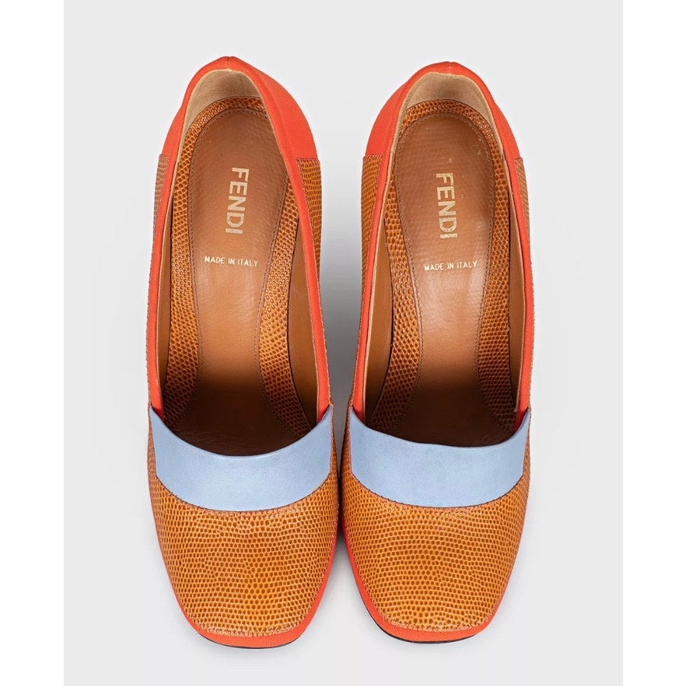 Fendi Orange Heeled Shoes Sz.37,5 Pre-owned