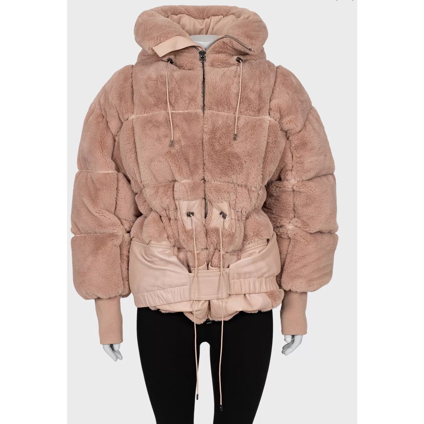 Tom Ford Pink Faux Fur Oversized Puffer Coat Sz. M Pre-owned