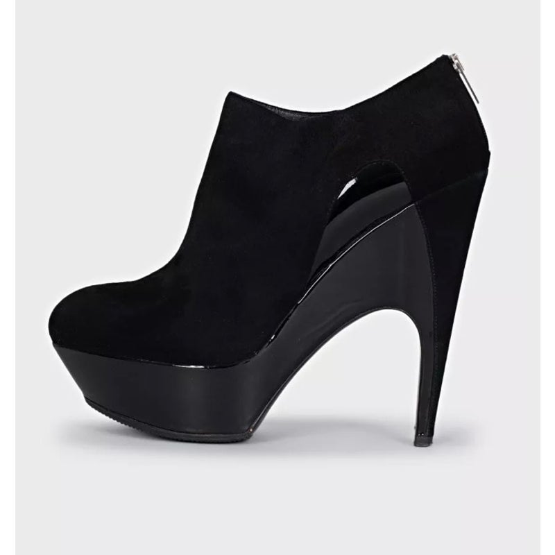 Saint Laurent Black Suede Ankle Boots - EU 40 pre-owned