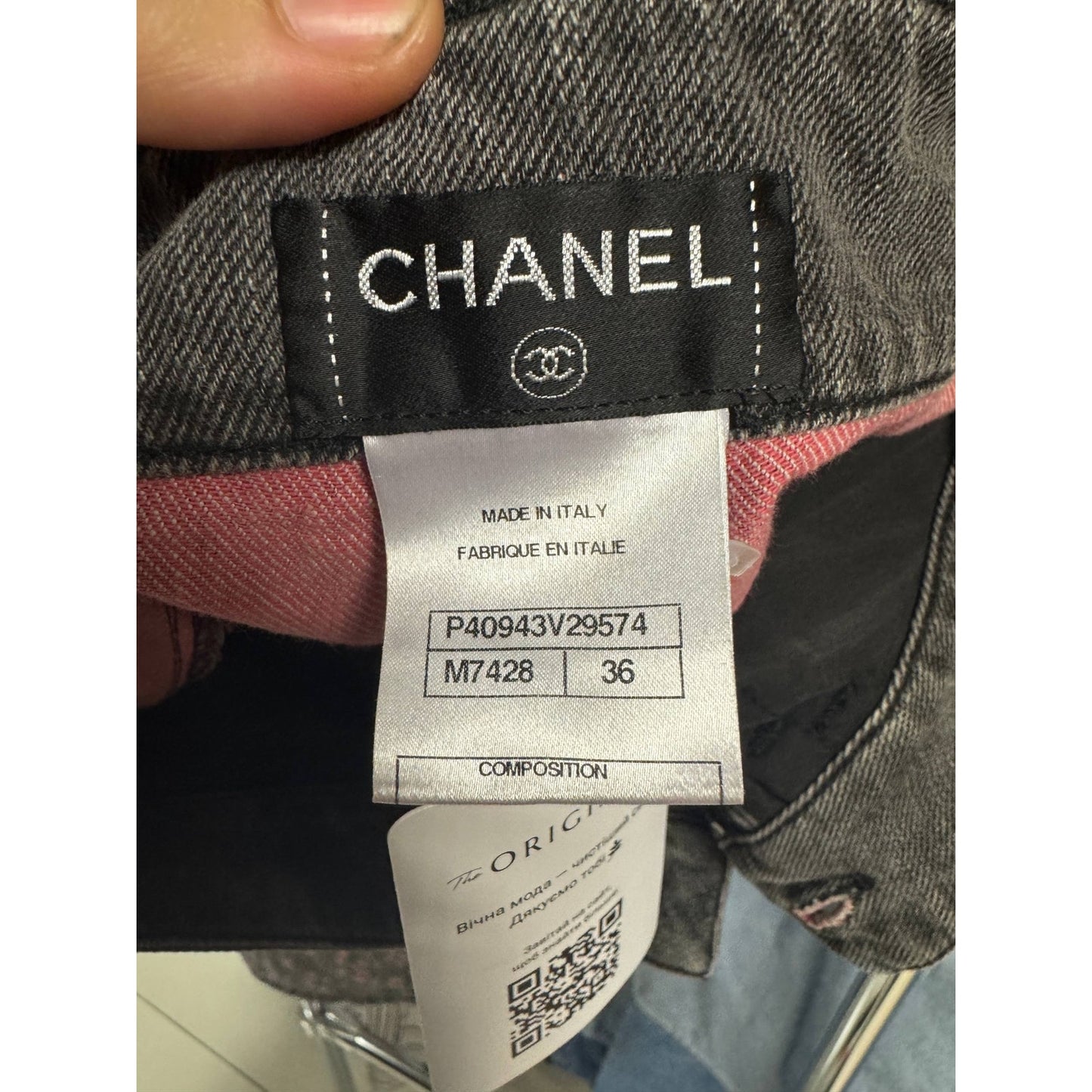 Chanel Gray Skinny Fit Jeans Sz.36 Pre-owned