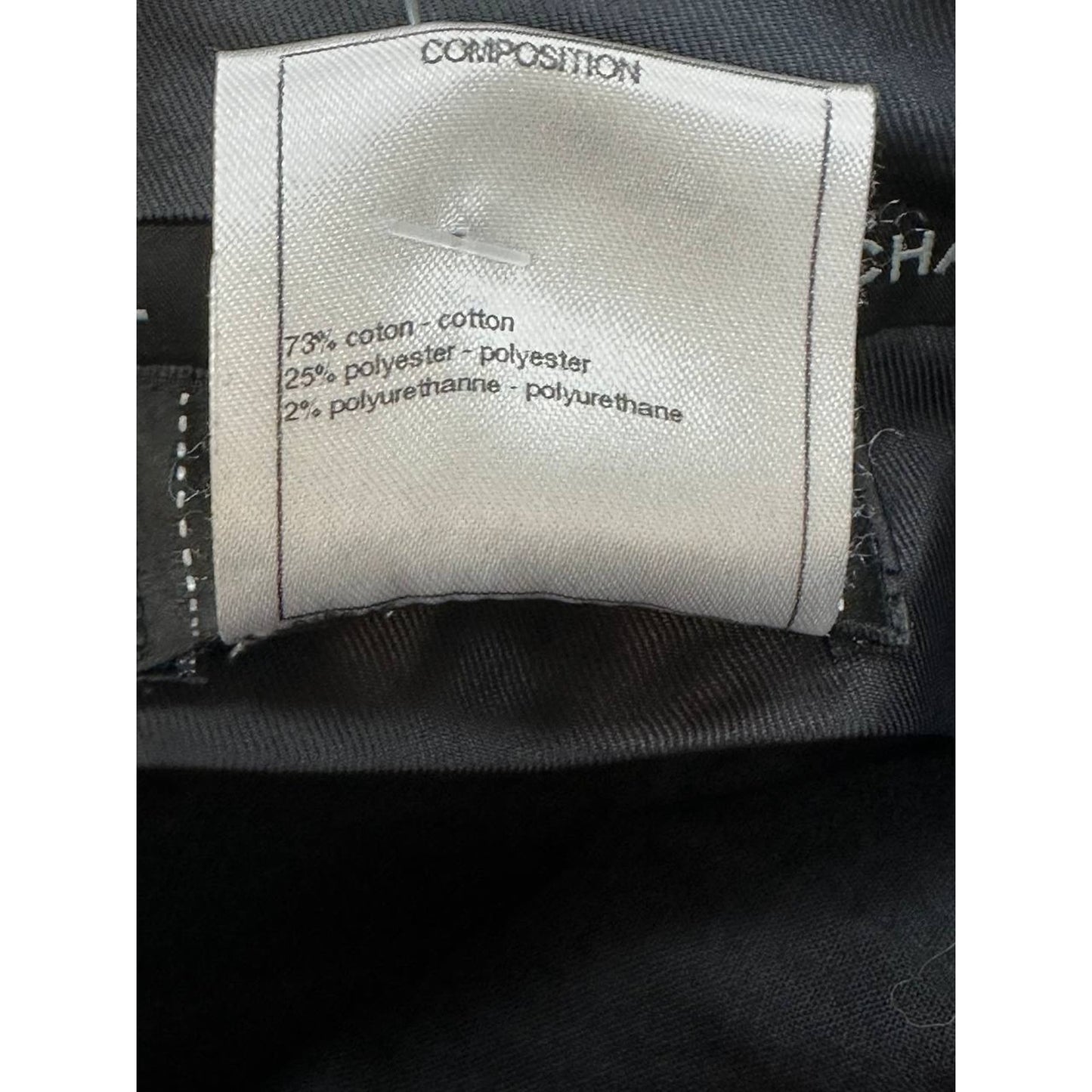 CHANEL 2023 Black White Striped Wide Leg Jeans Sz. 42