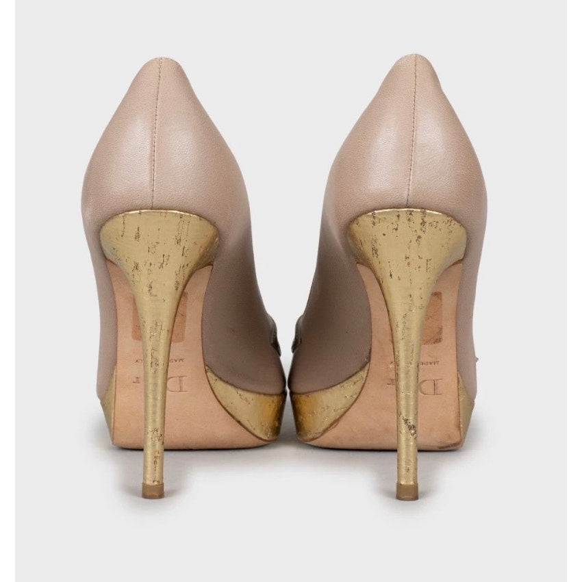 Christian Dior Beige t Leather Bow Pumps Size 36 pre-owned