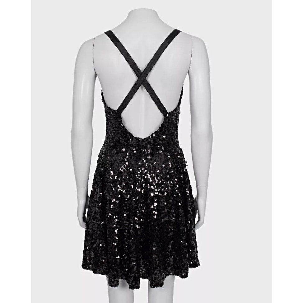 Dolce & Gabbana Black Sequin Party Dress - Size IT42/M pre-owned