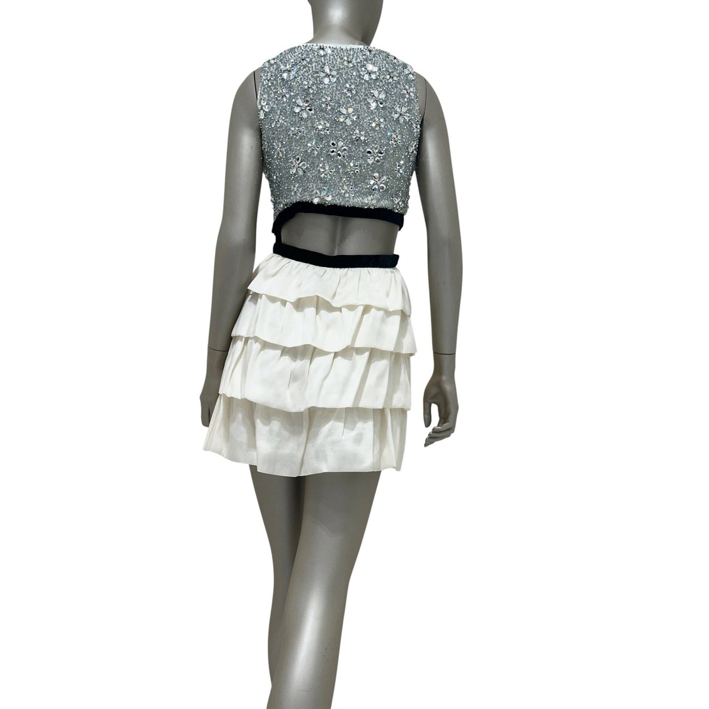 Azzaro Sequin Bow Cocktail Mini Dress S/S 2011 Sz.38 Pre-owned