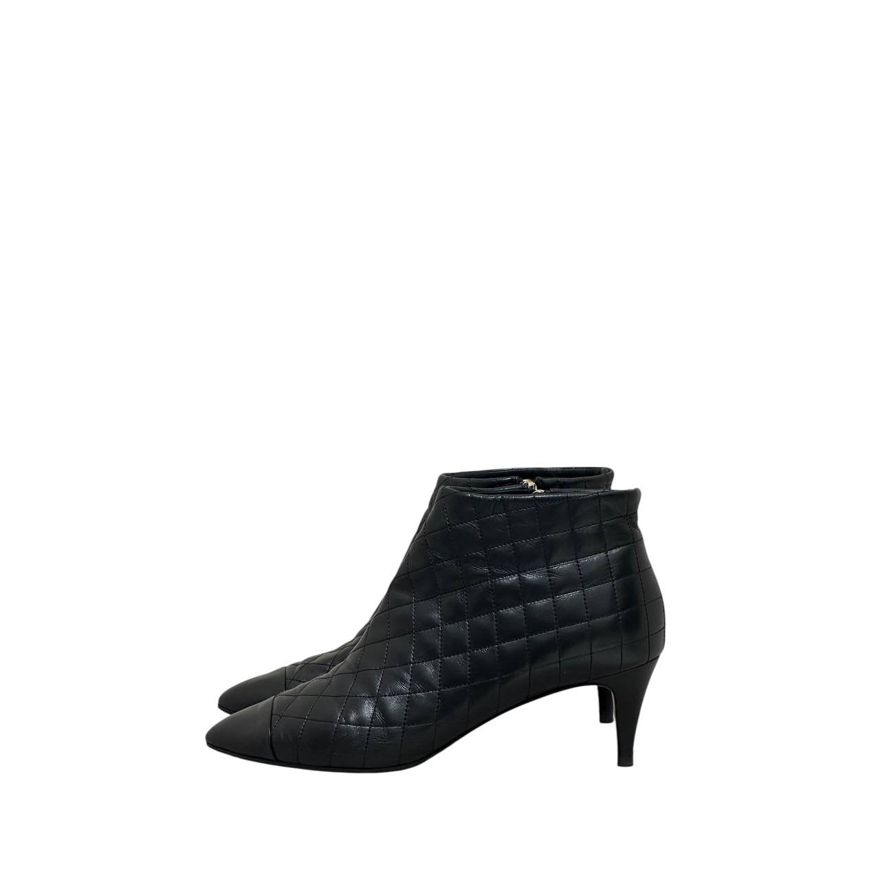 Chanel 2015 Camellia Accents Booties – Size 41 Pre-owned
