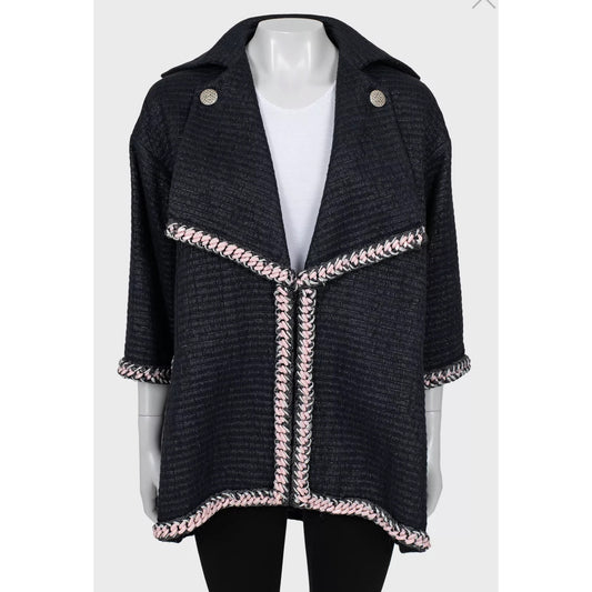 Chanel Trimmed Coat Sz.36 Pre-owned