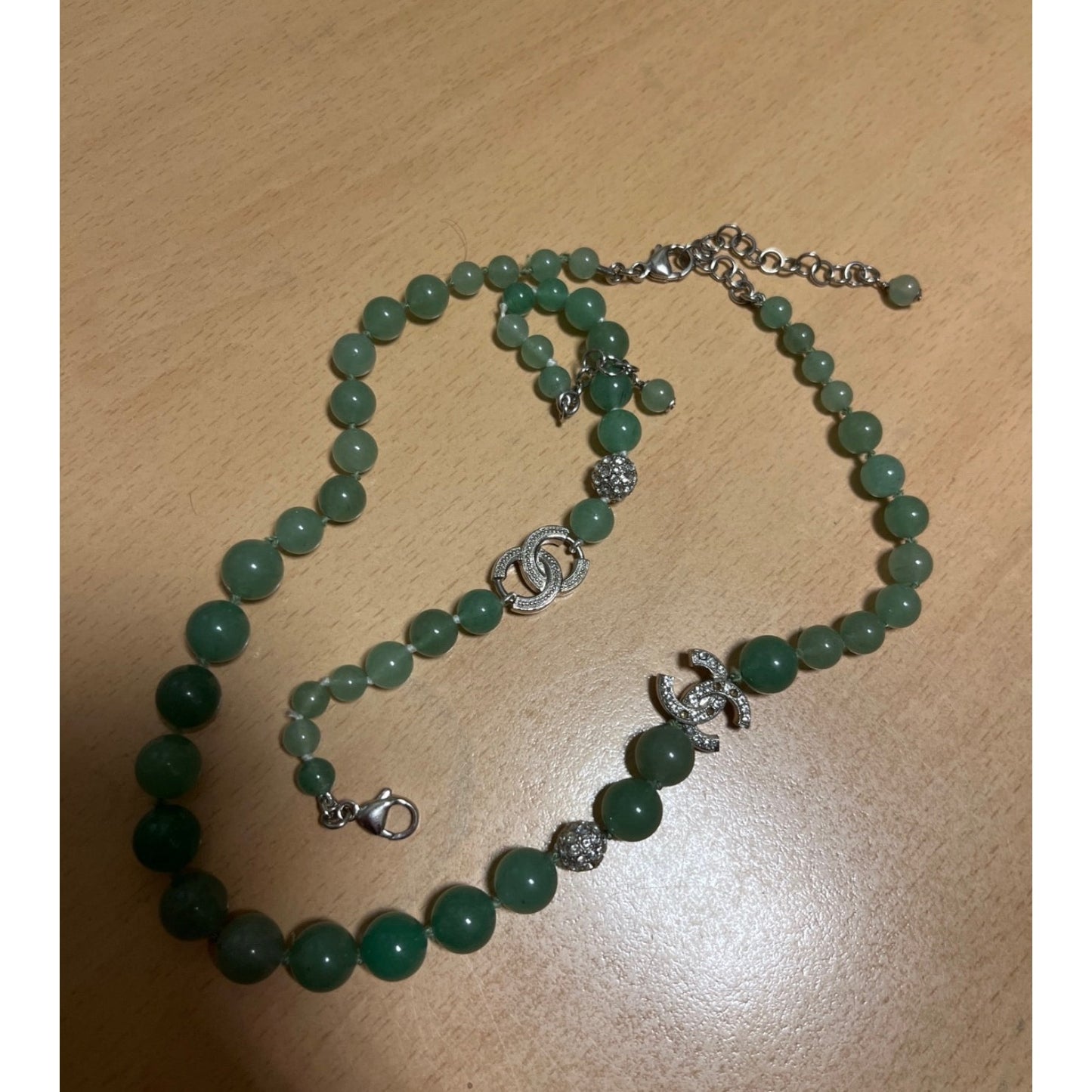 Chanel Spring/Summer 2015 Green Necklace & Bracelet Set  Pre-owned
