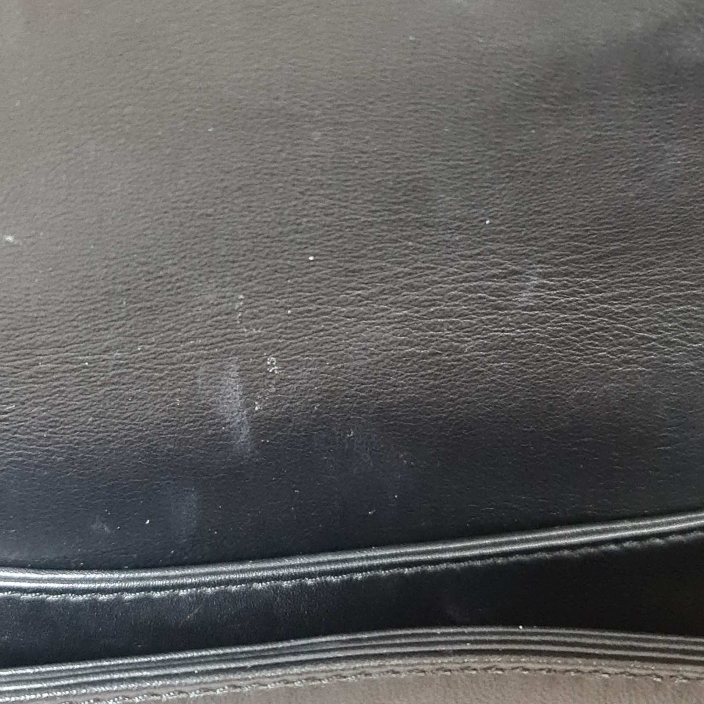 CHANEL Black Lambskin Leather Multi Chains Boy Bag pre-owned