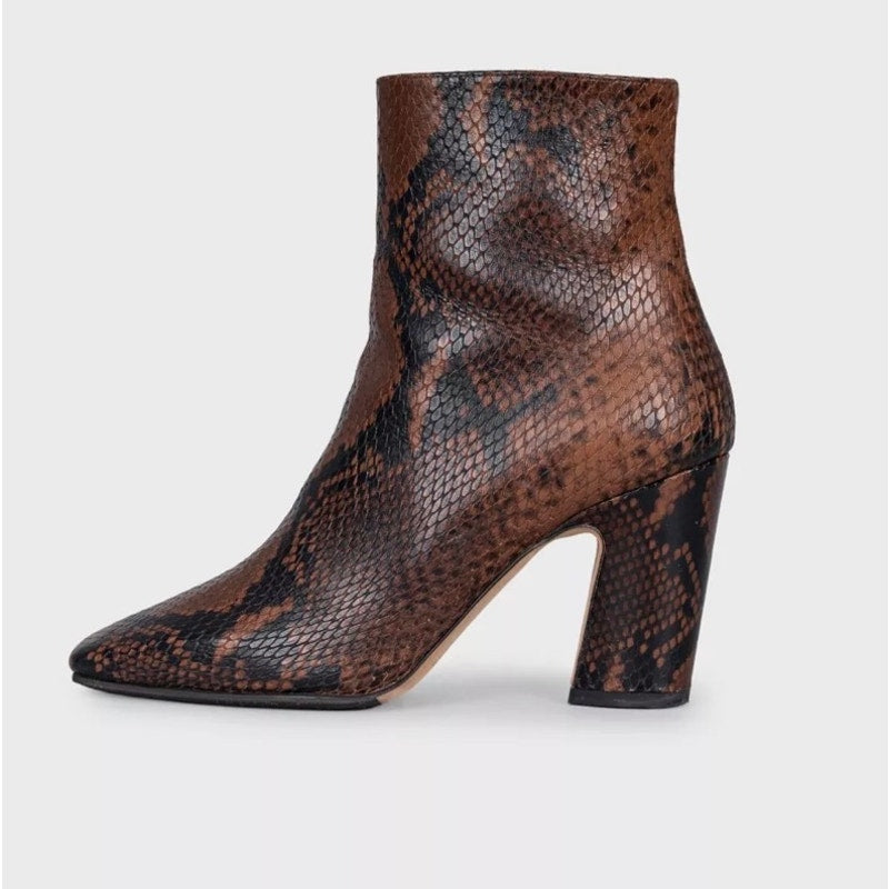 Jimmy Choo Animal-Print Leather Ankle Boots Sz 37 Pre-owned
