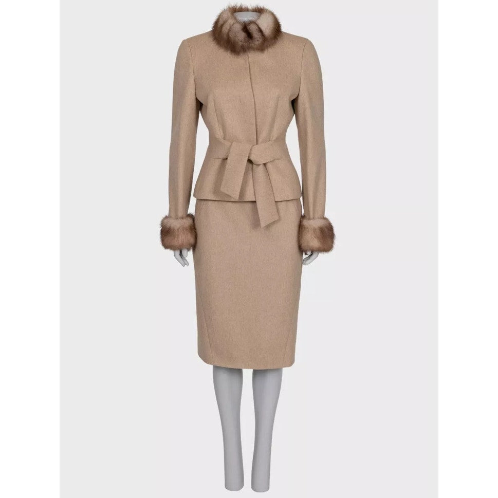 Valentino Beige Wool & Cashmere Suit IT40 / S Pre-owned