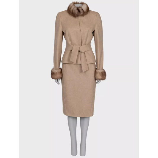 Valentino Beige Wool & Cashmere Suit IT40 / S Pre-owned