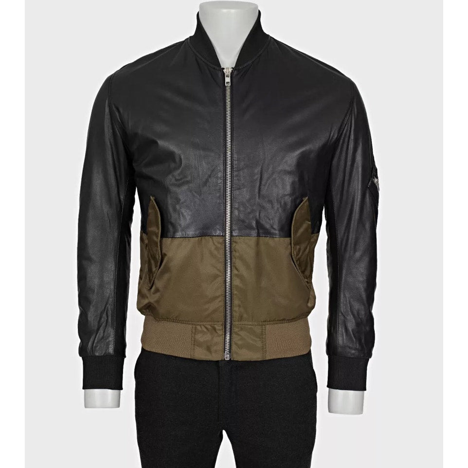 Alexander McQueen McQ Faux Leather & Textile Jacket Sz.44/XS Pre-owned