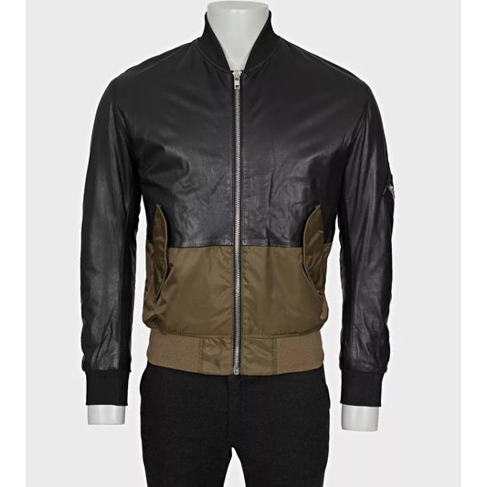 Alexander McQueen McQ Faux Leather & Textile Jacket Sz.44/XS Pre-owned