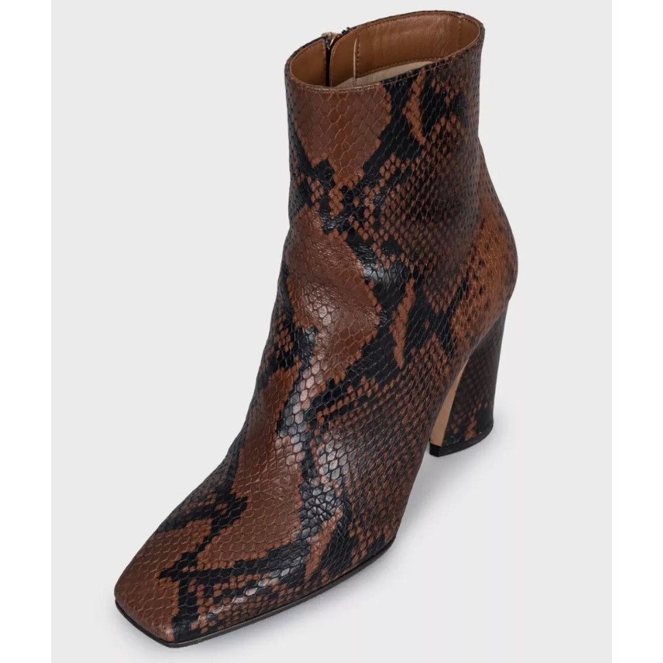 Jimmy Choo Animal-Print Leather Ankle Boots Sz 37 Pre-owned