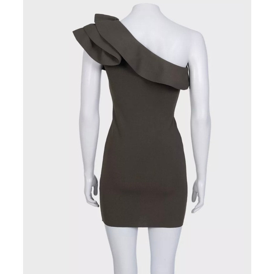 Valentino Green Elegant Ruffle Accent Dress Sz.S Pre-owned
