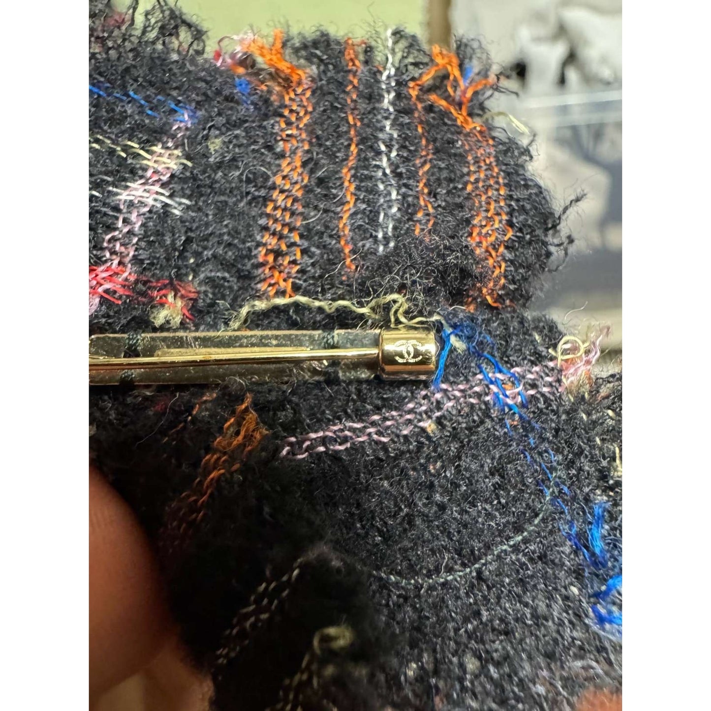 Chanel Fall 2013 RTW Raw-Edge Multicolor Brooch Pre-owned