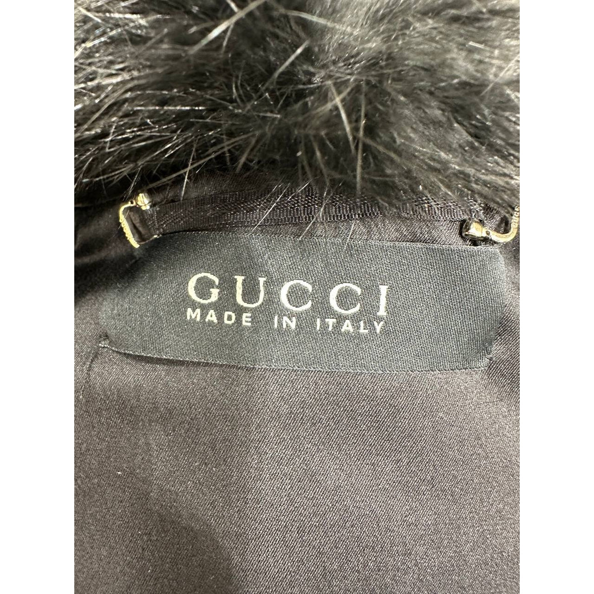 Gucci Black Quilted Leather Jacket  Sz 40 Pre-owned