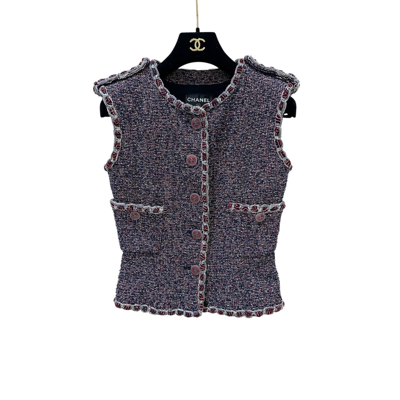 Chanel 2016 Spring Tweed Vest - Size 36 Pre-owned
