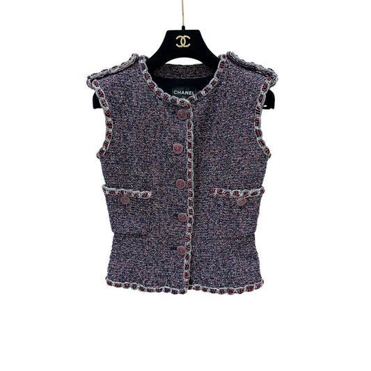 Chanel 2016 Spring Tweed Vest - Size 36 Pre-owned