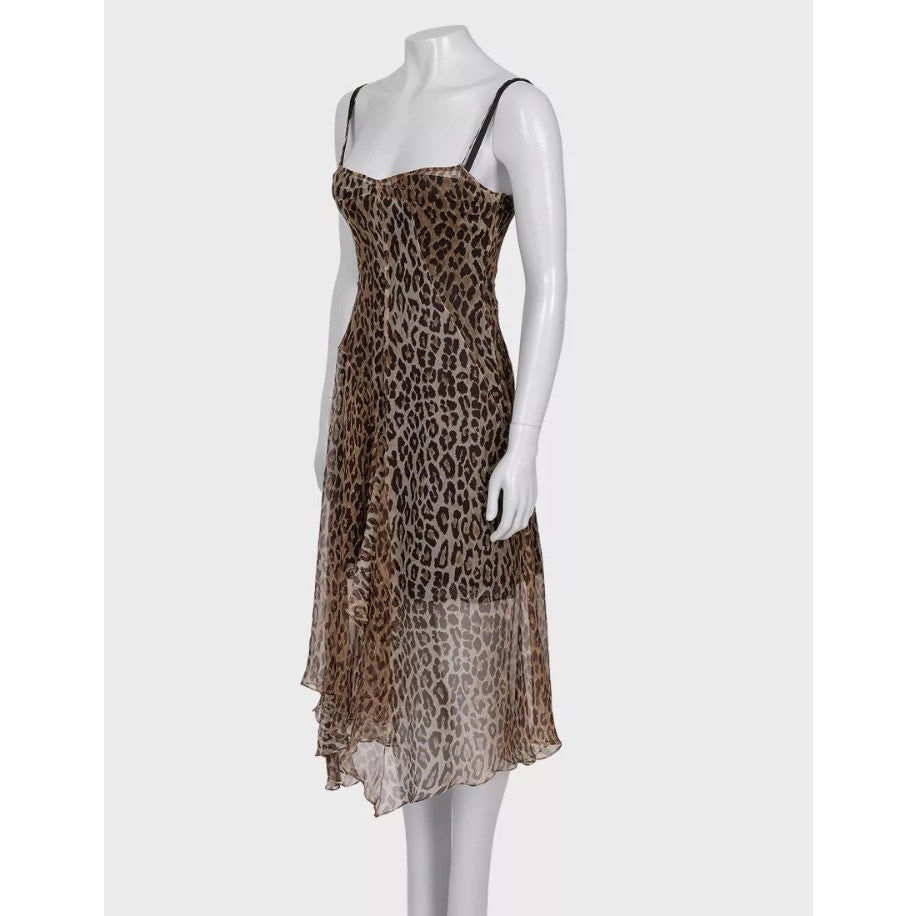 Dolce & Gabbana Animal Print Silk Slip Dress - IT40/S pre-owned