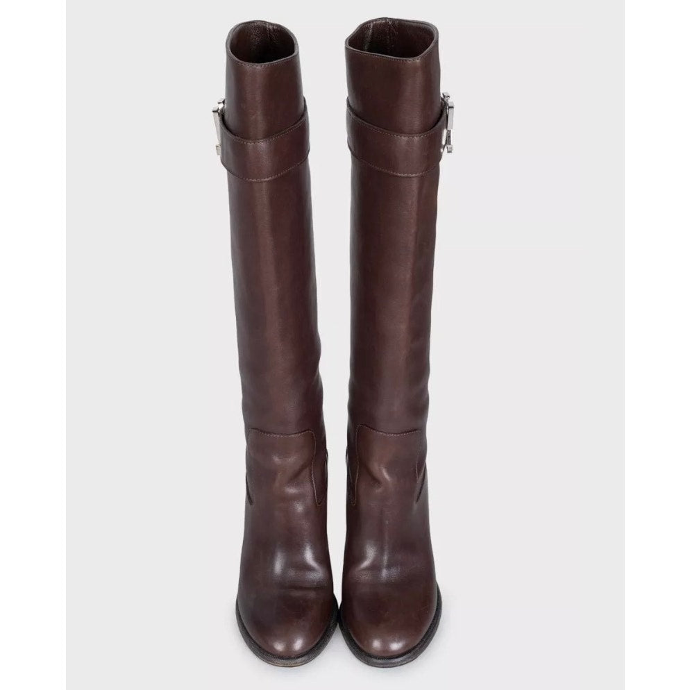 Louis Vuitton Brown Monogram Leather Boots EU 37 Pre-owned