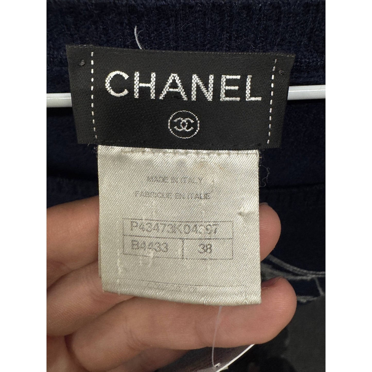 Chanel Vintage Blue Cashmere Jumper - Size M, EU38 Pre-owned