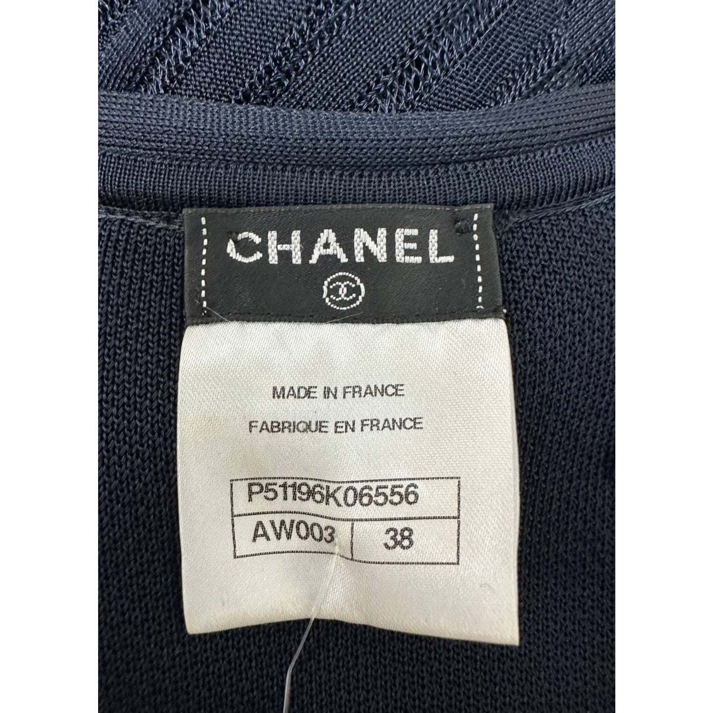 Chanel Black Sleeveless Waist Tie Dress  Sz. 38 Pre-owned