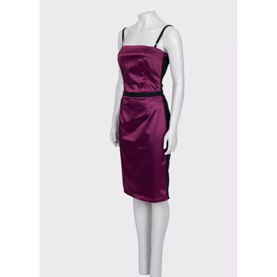 Dolce & Gabbana Purple Satin Sleeveless Dress Sz.40fr/L pre-owned