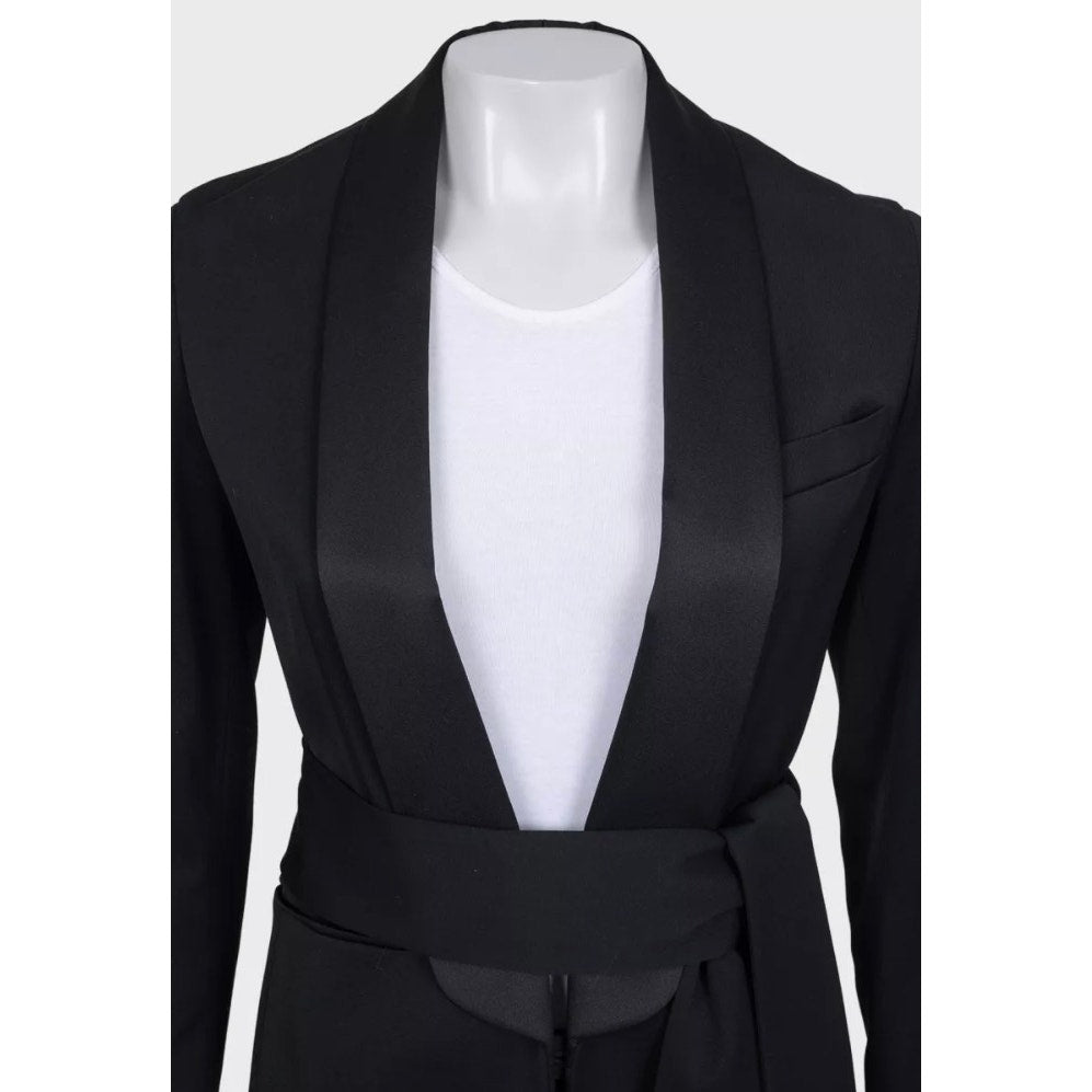 Saint Laurent Black Wool Suit with Long Jacket - EU36/S Pre-owned