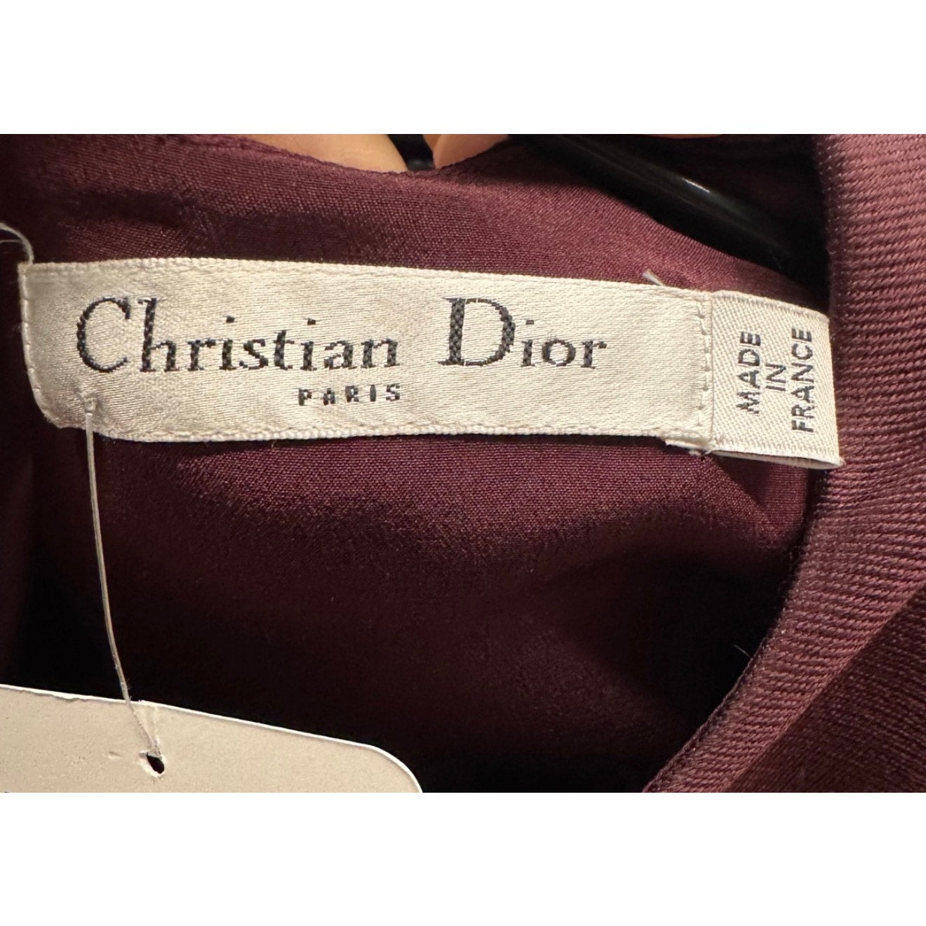 Christian Dior Burgundy Silk Blend Peplum Top - Size M / FR38 Pre-owned