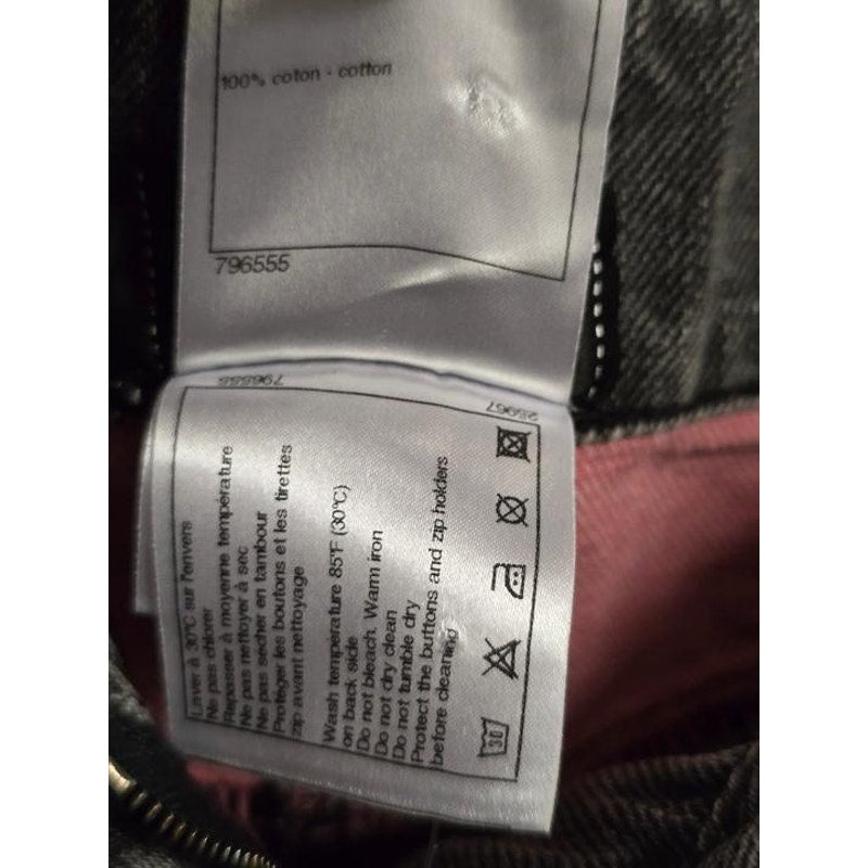 CHANEL Gray Distressed Denim Mini Skirt, FR 38 Pre-owned