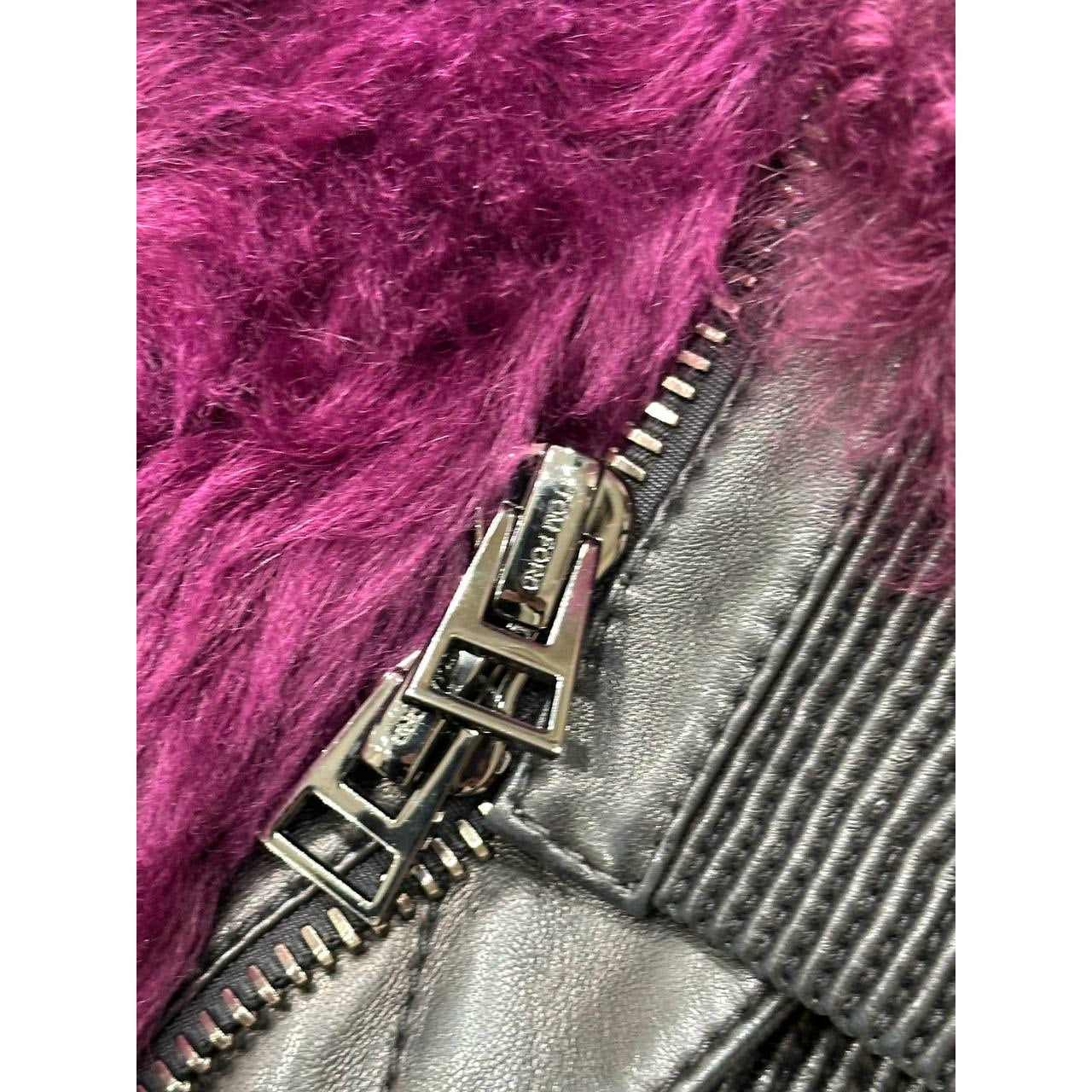 TOM FORD Lamb Fur Chubby Bomber Jacket - Size 38 Pre-owned