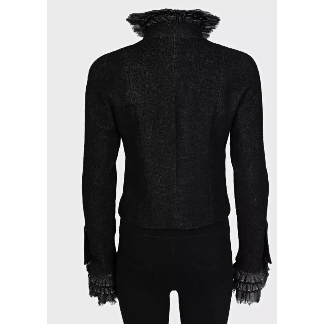 NWOT Chanel 2013 Black Cropped Jacket Sz.38 Pre-owned