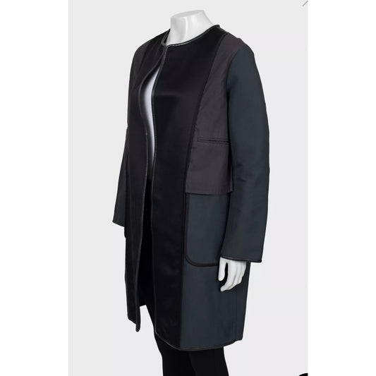 Celine Straight-Cut Leather Parts Coat - Size 42 IT Pre-owned
