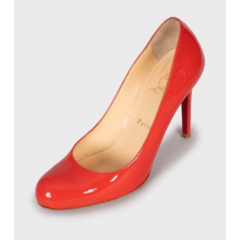Christian Louboutin Red Patent Leather Pumps Sz.38.5 pre-owned