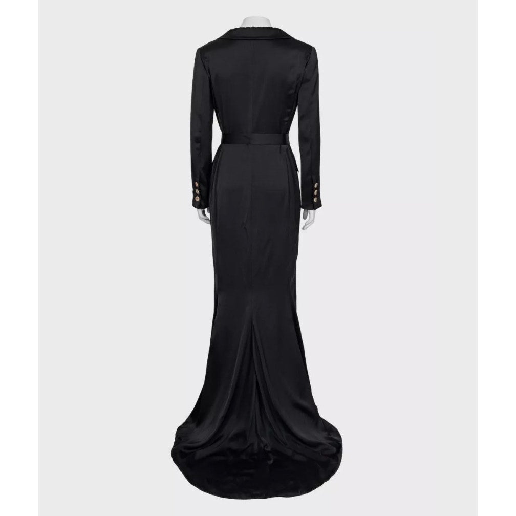 Elegant Lanvin Black Viscose Maxi Dress - EU 38 / M Pre-owned