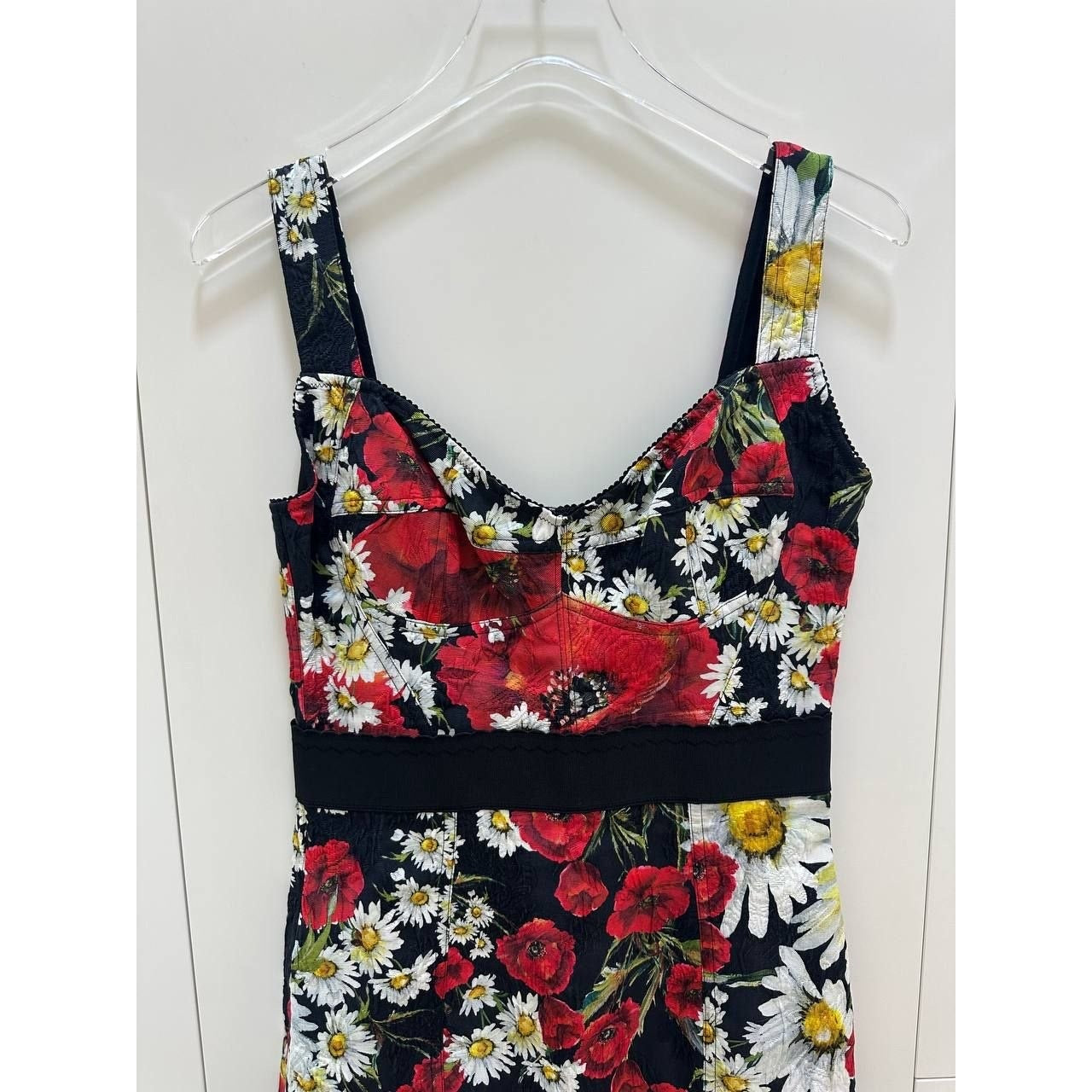 Dolce & Gabbana Floral Print Fitted Dress - Size 44 Pre-owned