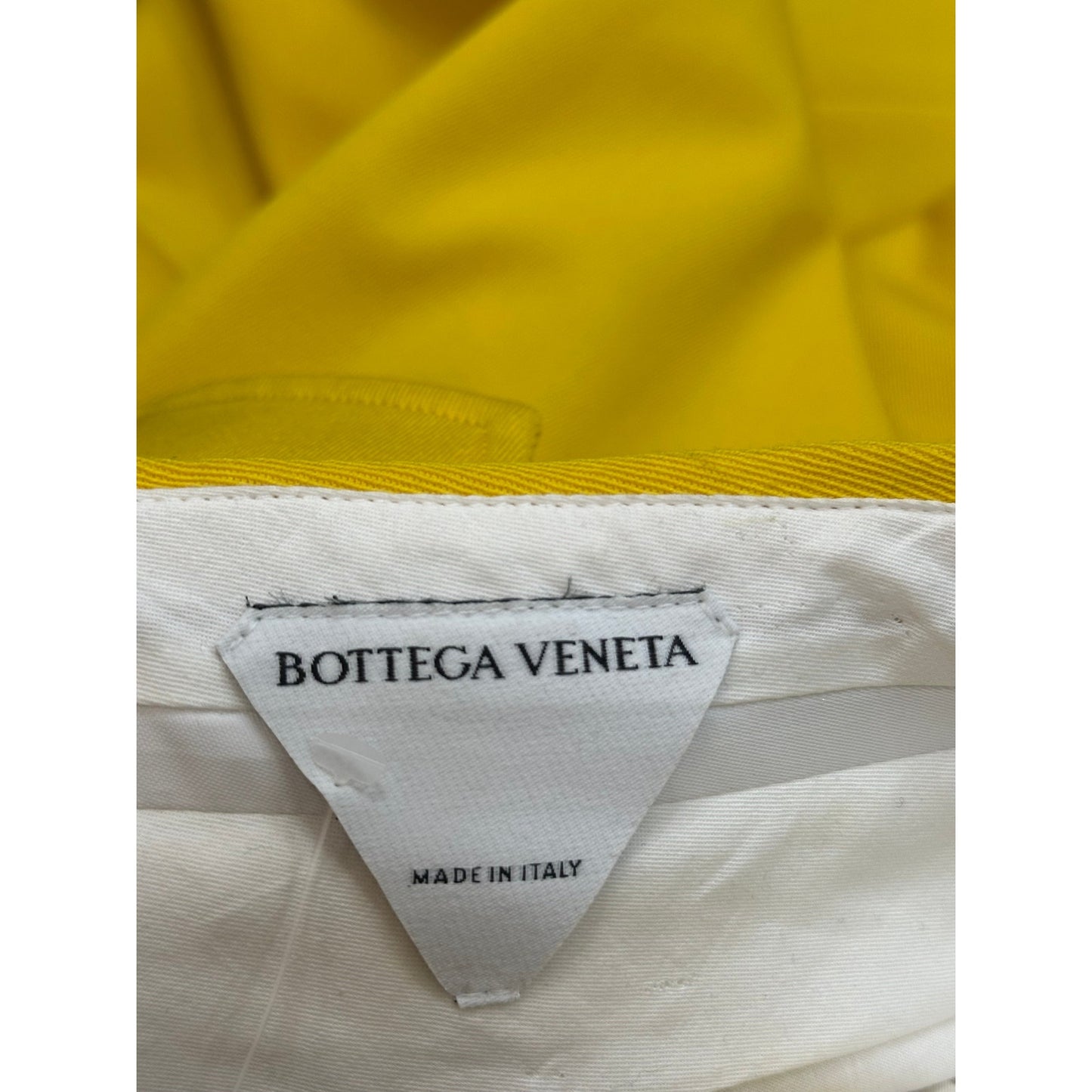 Bottega Veneta High-Waisted Yellow Wool Trousers Pants Sz.38 Pre-owned
