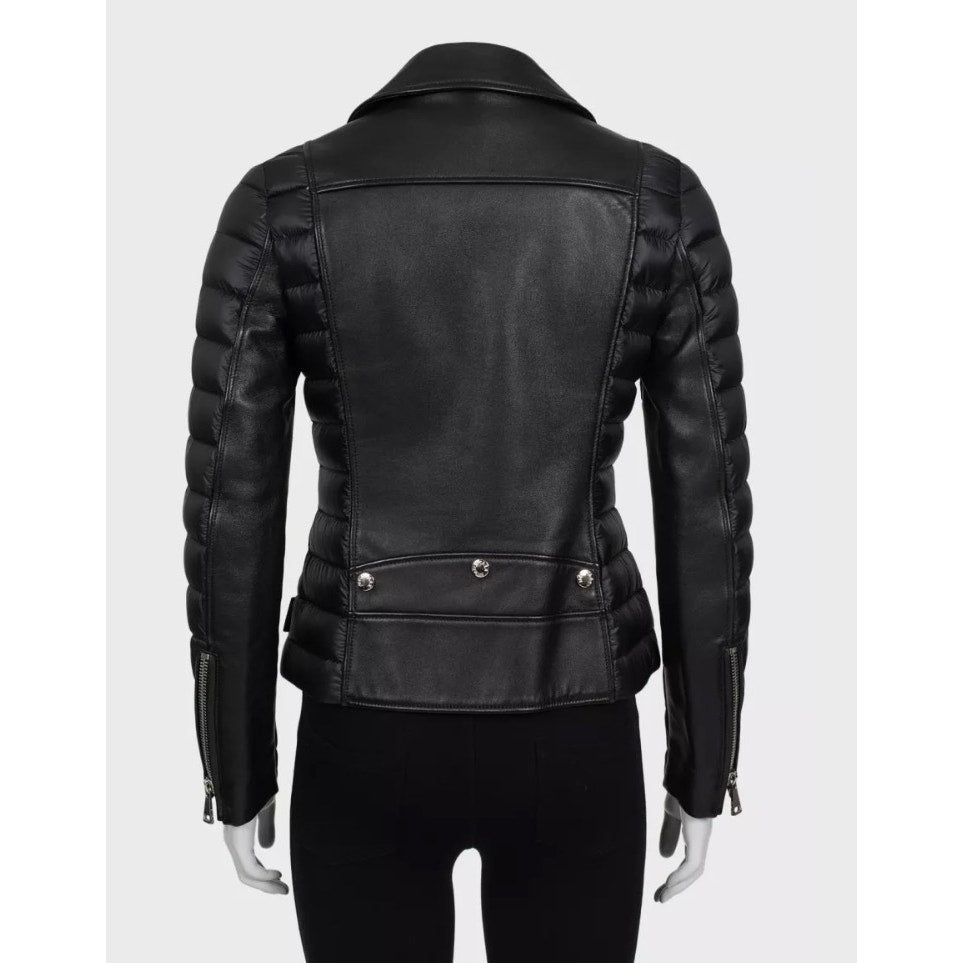 NWOT Moncler Souci Black Fitted Down Jacket  S Pre-owned