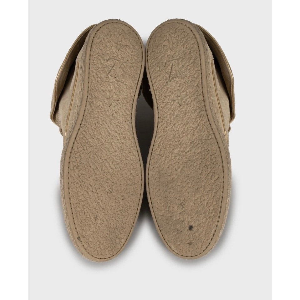 Louis Vuitton Beige Suede Empreinte Lace-Up Booties - 38 pre-owned